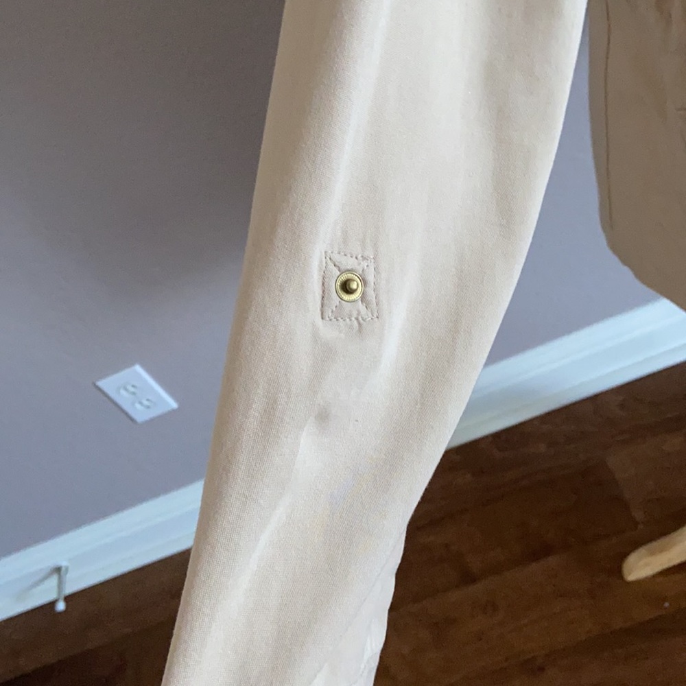 Zara Basic Beige Lightweight Jacket, Large - image 3